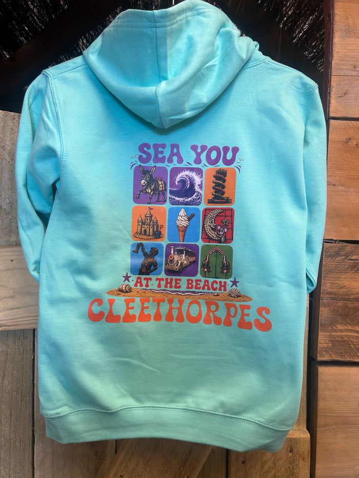 Cleethorpes Kids  "SEA YOU " Hoodie spearmint