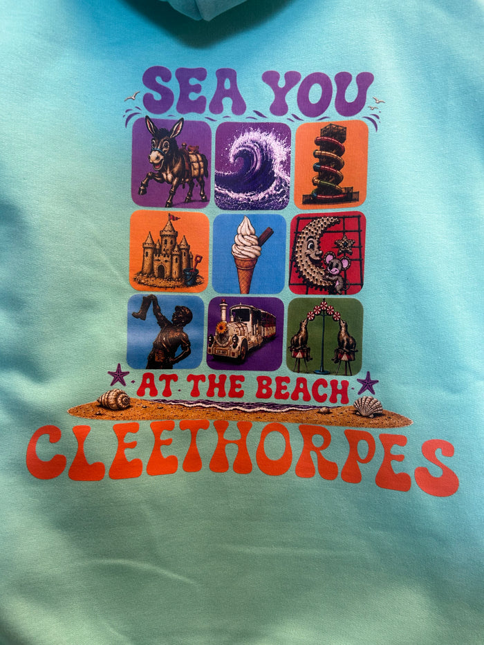 Cleethorpes Kids  "SEA YOU " Hoodie spearmint