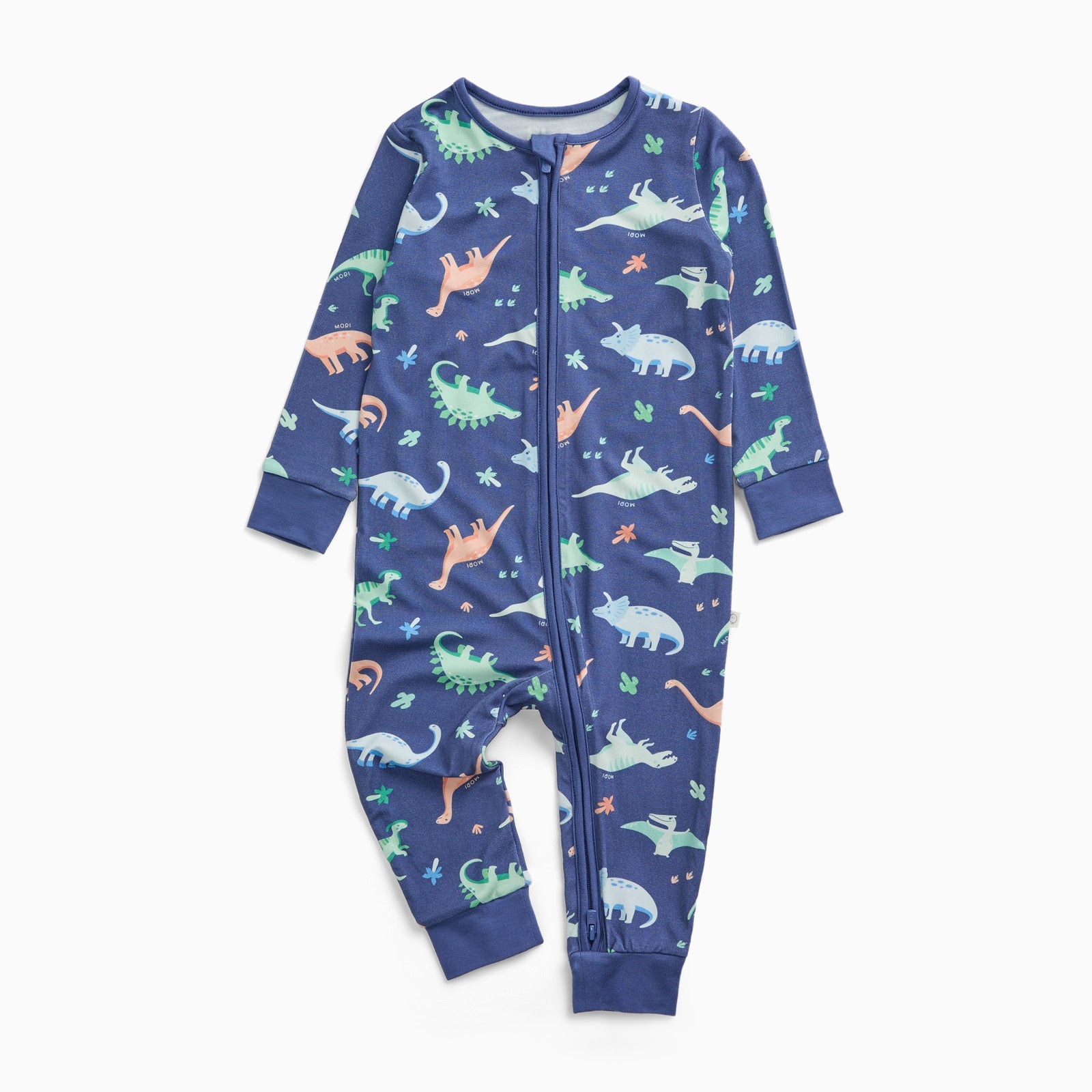 Dinosaur Nights Clever Zip Sleepsuit - Blue