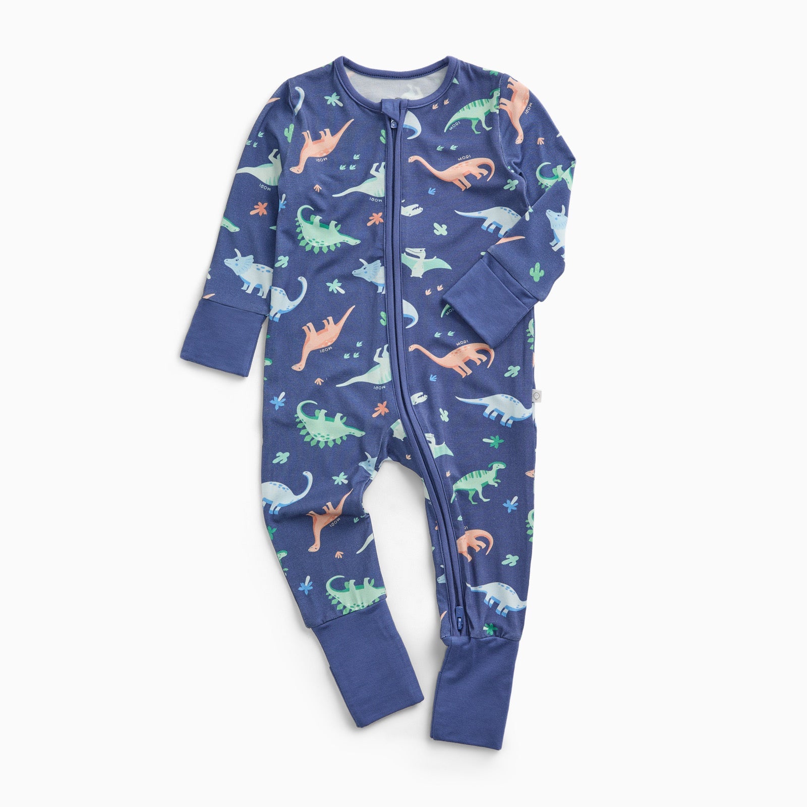 Dinosaur Nights Clever Zip Sleepsuit - Blue