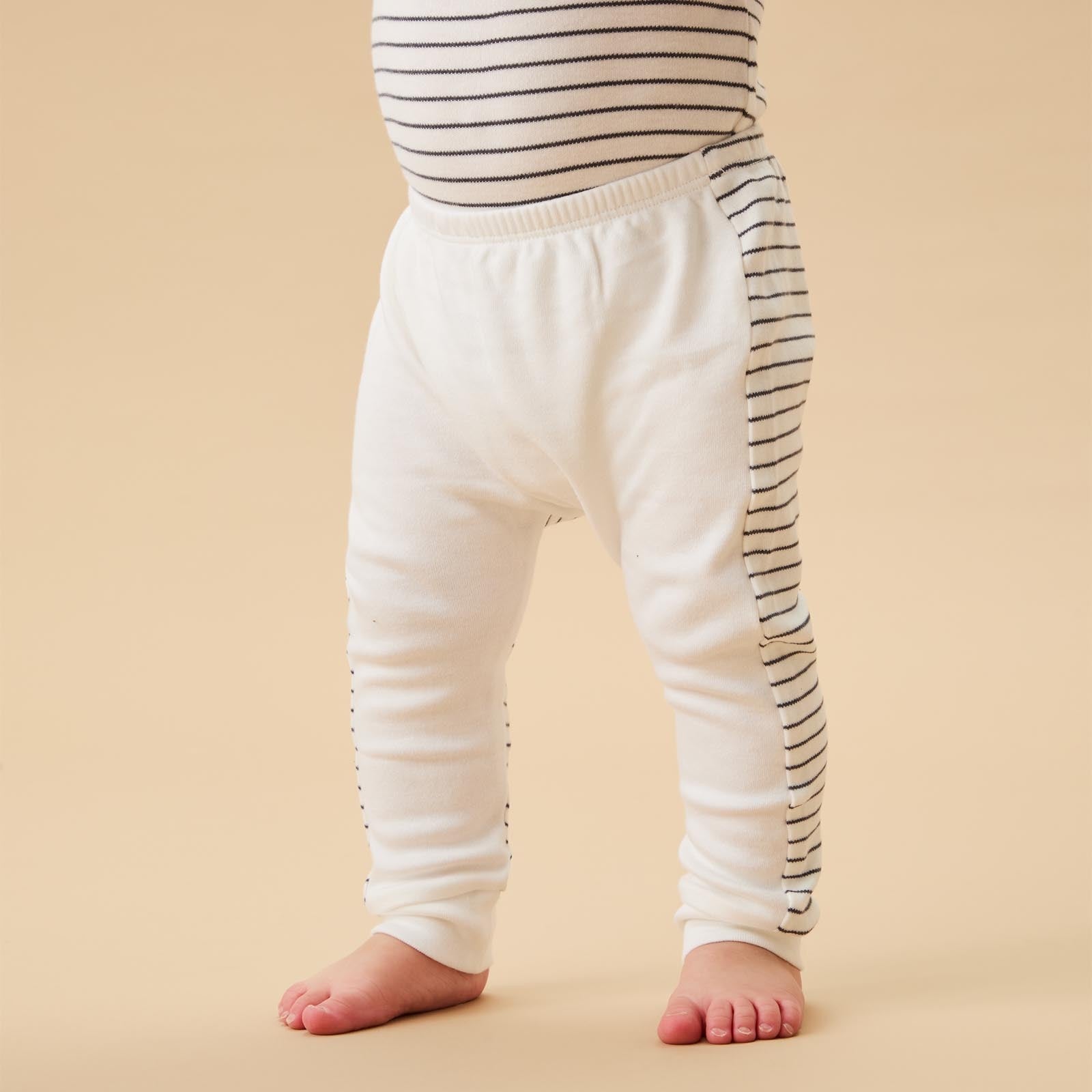 Everyday Joggers - Grey Stripe & White