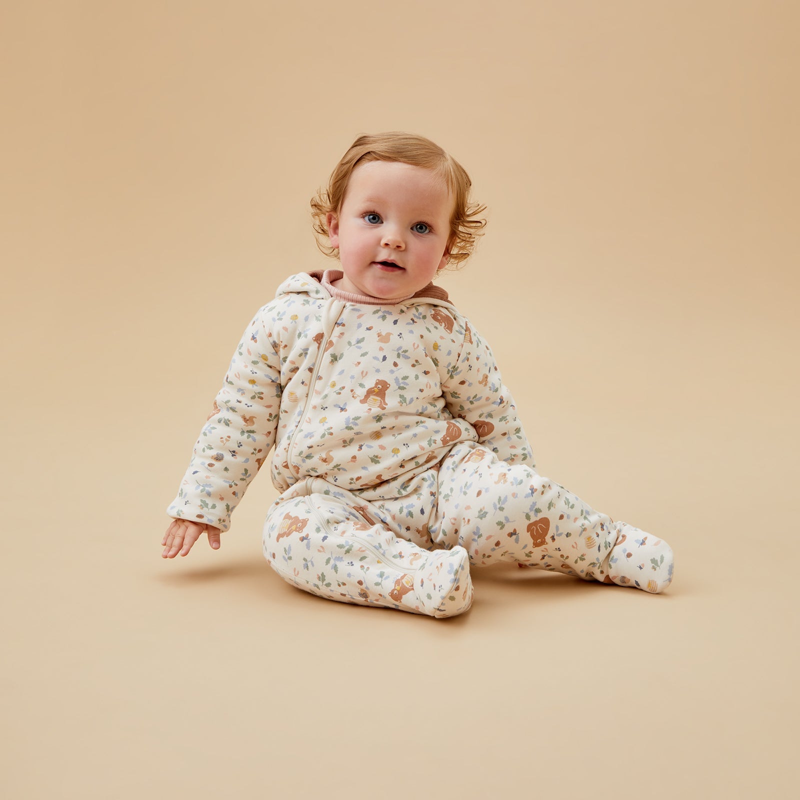 Bear Print Pramsuit