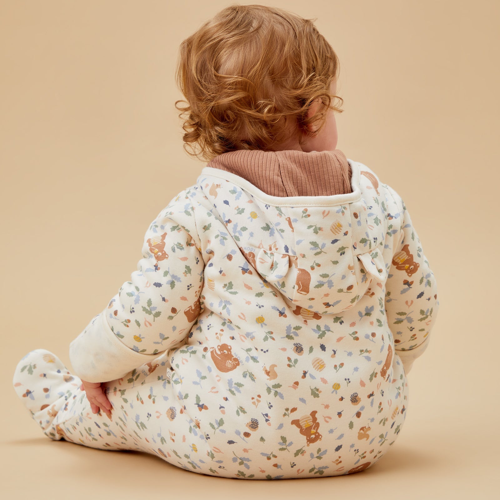 Bear Print Pramsuit