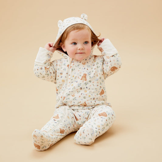 Bear Print Pramsuit