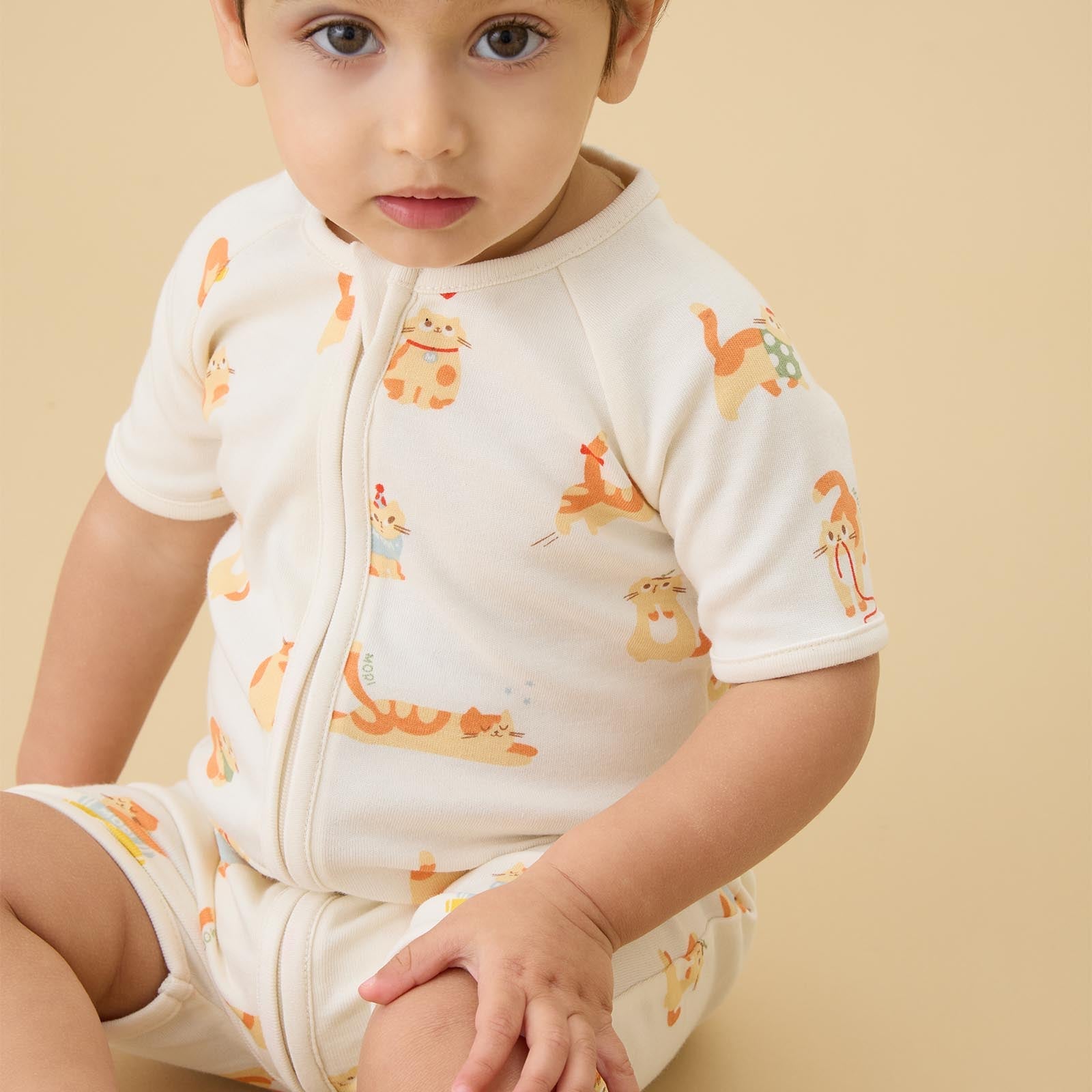 Cat Nap Summer Sleepsuit