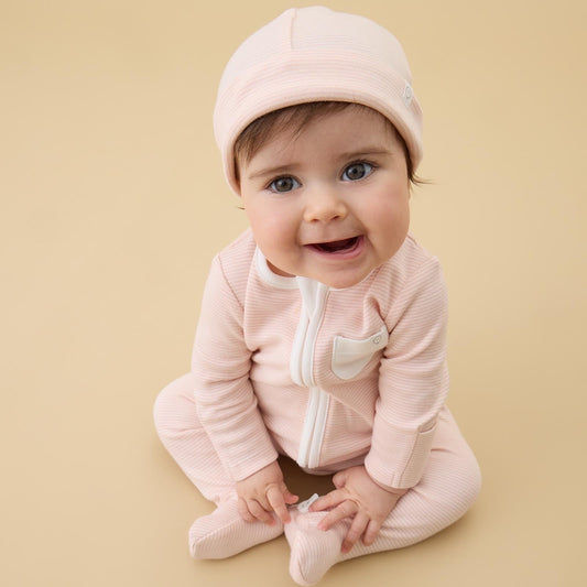 Baby Hat - Blush Stripe