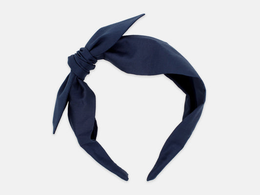 Side Bow Headband - Liberty Navy C Print
