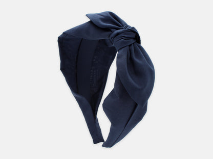 Side Bow Headband - Liberty Navy C Print