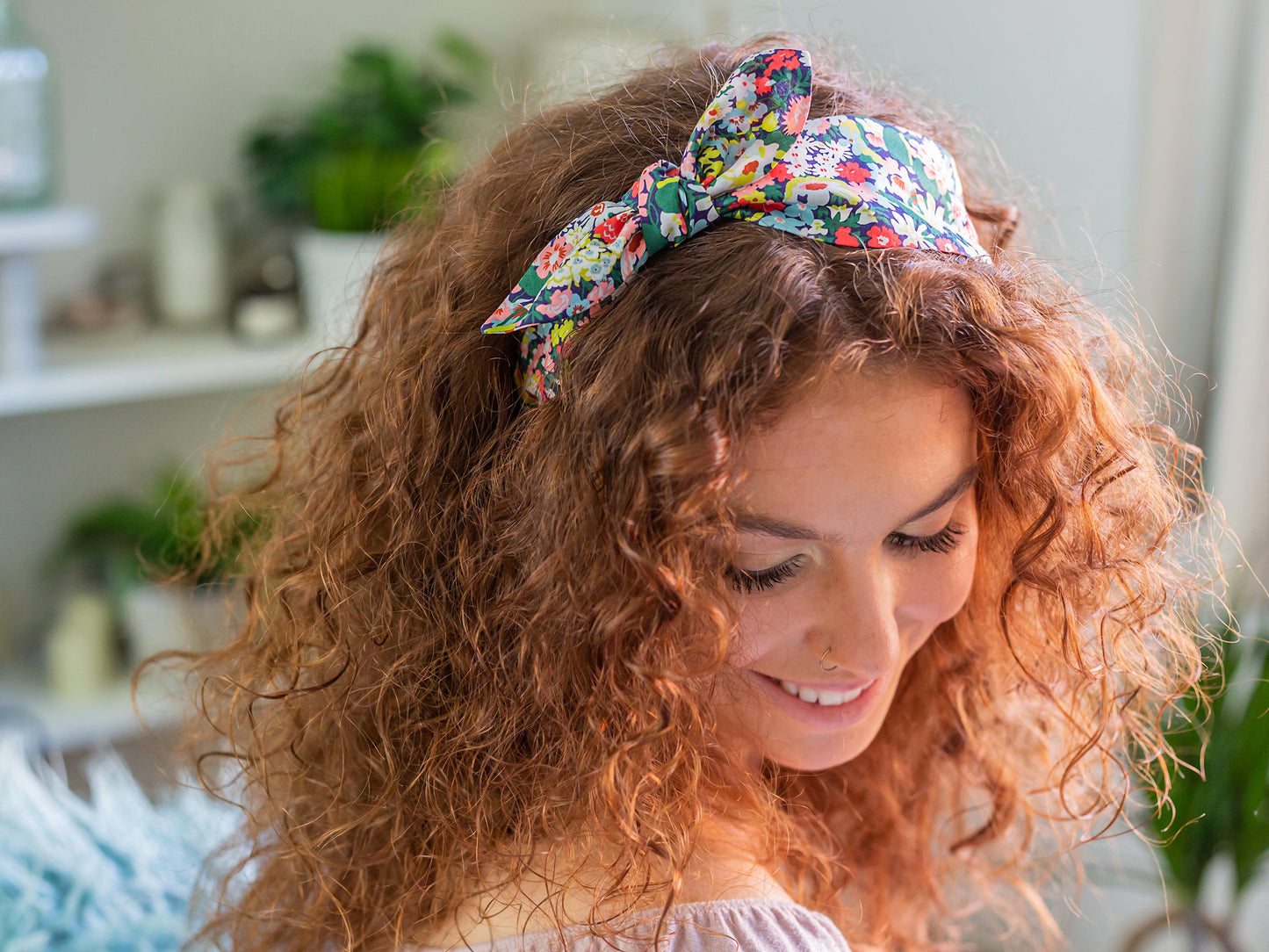 Side Bow Headband - Liberty Thorpe C Print