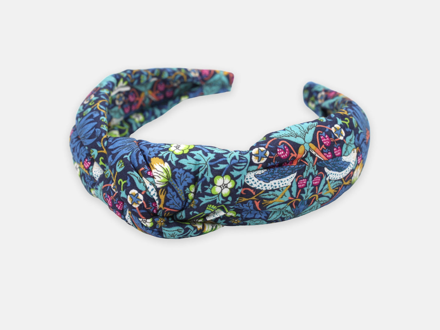 Padded Knot Headband - Liberty Strawberry Thief J Print