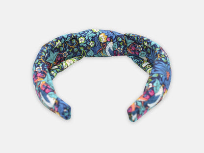 Padded Knot Headband - Liberty Strawberry Thief J Print