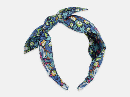 Side Bow Headband - Liberty Strawberry Thief J Print