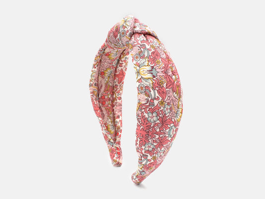 Padded Knot Headband - Liberty Strawberry Thief Spring C Print
