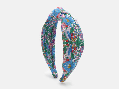 Padded Knot Headband - Liberty Strawberry Thief Spring F Print