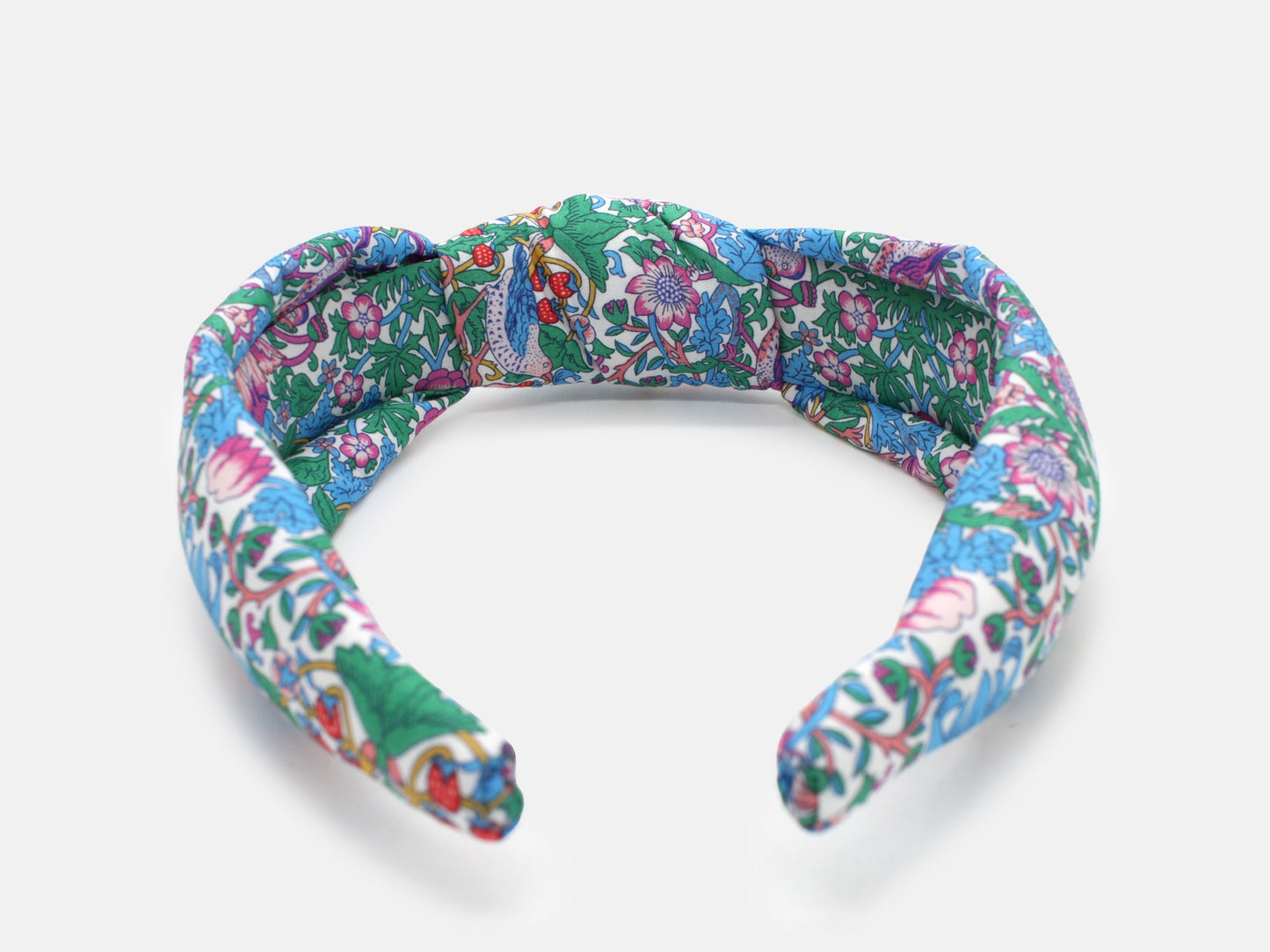 Padded Knot Headband - Liberty Strawberry Thief Spring F Print