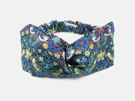 Twist Headband - Liberty Strawberry Thief J Print