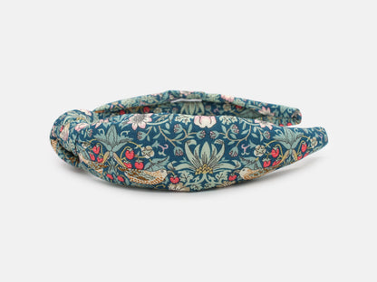 Padded Knot Headband - Liberty Strawberry Thief P Print