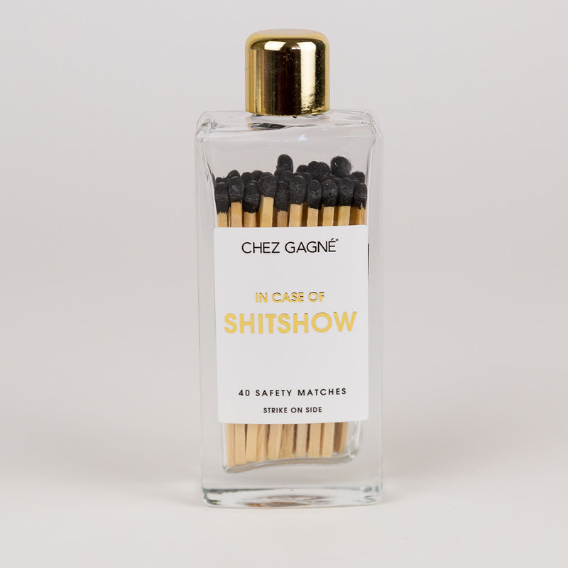 IN CASE OF SHITSHOW - GLASS BOTTLE MATCHES