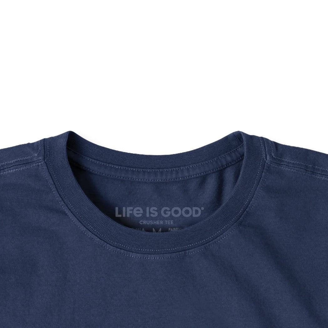 LIFE IS GOOD - MENS CRUSHER LITE TEE | Easily Distracted By Beer Darkest Blue