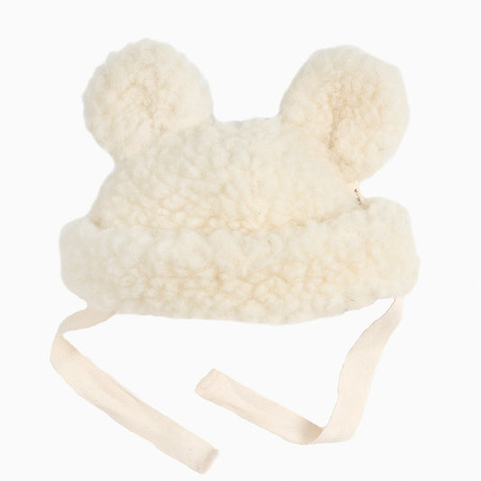 Binibamba Merino Teddy Hat - Milk
