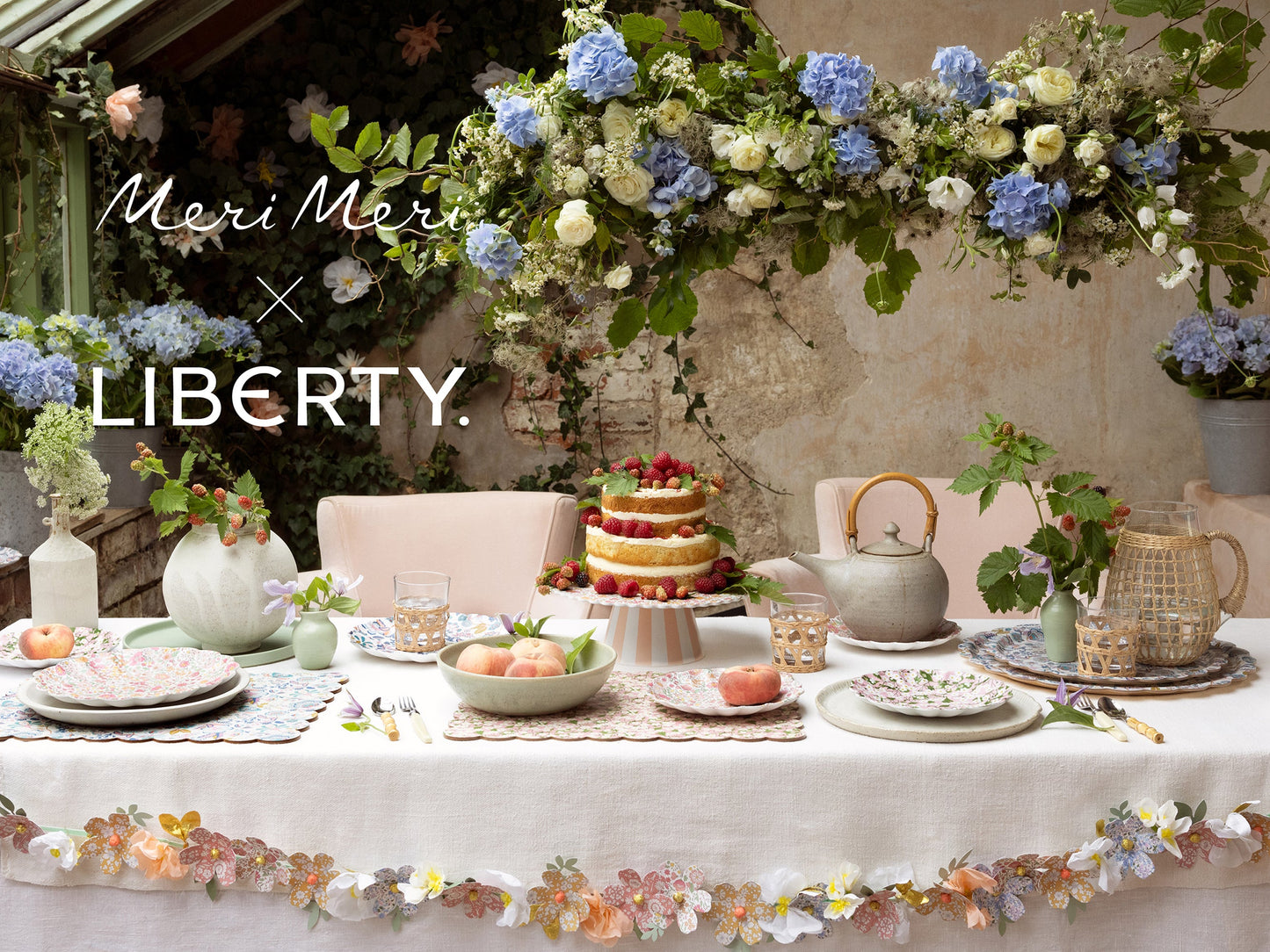 Meri Meri x Liberty Paper Flower Garland