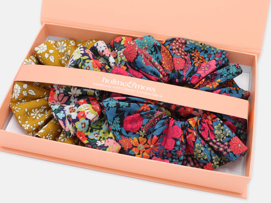 Scrunchie Gift Box, Liberty Print Pop Classics Collection, Set of Three