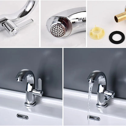 Bathroom Basin Faucet ABS Water Purifier Single Lever Hole Tap Single Cold Bathroom Kitchen Deck Mounted Bathroom Sink Faucet