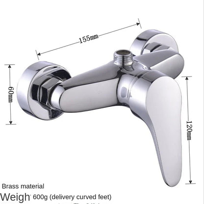Brass Shower Faucet Mixer Valve Set with Shower Head and Hidden Switch for Bathroom Hot and Cold Water Tap  Bath