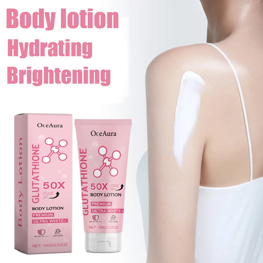 100G Glutathione Body Cream Daily Moisturizing Nourishing Brightening Tone Lasting Fragrance Improve Dullness Smooth Body Lotion