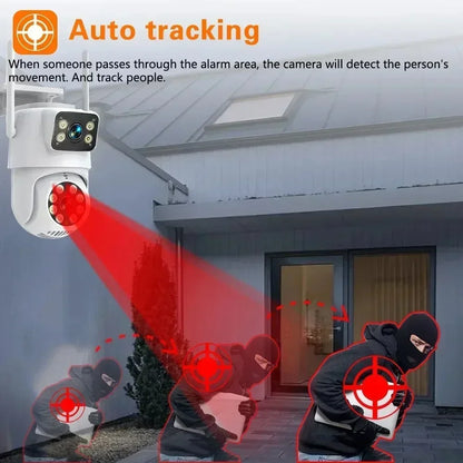 CCTV Security  8MP Dual Lens PTZ Camera 10CH 12.5"Inch LCD Screen Monitor Wifi NVR Kit Wireless Home 4K Security Camera System