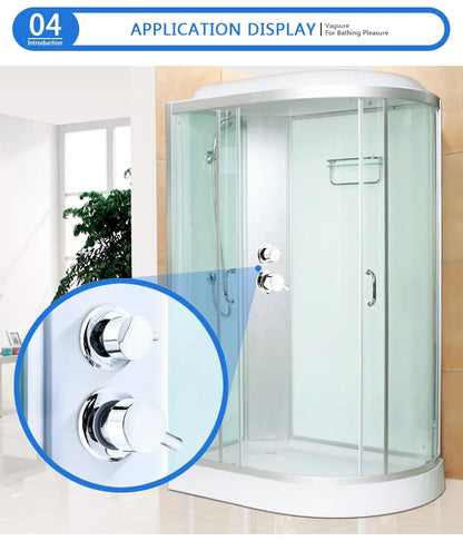2/3/4/5 Ways Water Outlet Screw Thread Center Distance 10cm Mixing Valve Brass Bathroom Shower Mixer Faucet Tap Cabin