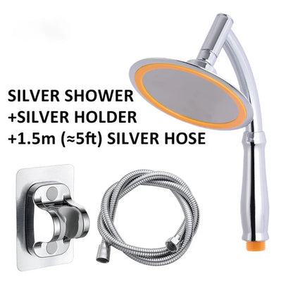 6 Inch High Pressure 360 Degrees Rotation Large Round Big Rainfall Sprayer Bathroom Hand Held Shower Head Accessories Faucet Spa