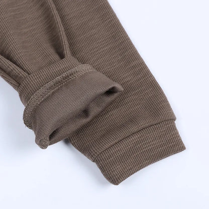 Baby Rompers Boys Girls Newborn 0 to 3 6 9 12 18 Months Boutique Cotton Long Sleeve Rabbit Ear Infant Onesie Spring Fall Clothes