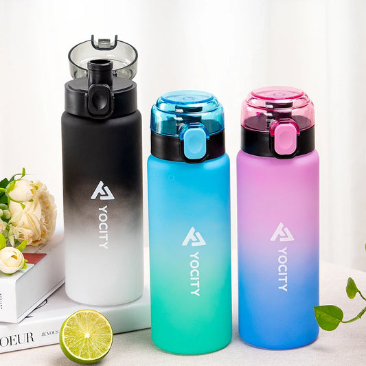 750ml Tritan Frosted Gradient Water Bottle for Drinking Portable Sport Tea Coffee Cup Kitchen Tools Kids Water Bottle School