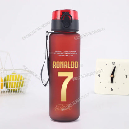 650ml CR7 Children Water Bottle Soccer Star Ronaldo Kids Straw Cup Outdoor Sport Boy Girl Drink Bottle School Leak Proof Jugs