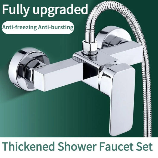 Alloy Shower Cold and Hot Water Faucet Pressure Booster Shower Head Set - Home Use Cold and Hot Mixed Water Valve Bathing Device