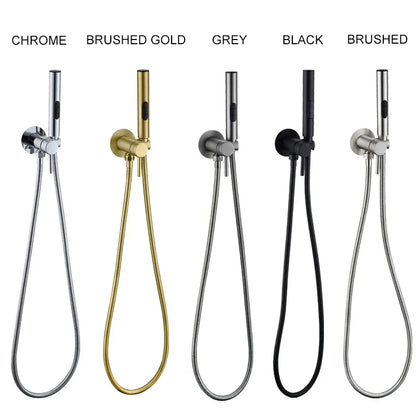 Brass Bidet Faucet 304Stainless Steel Portable Toilet Bidet Sprayer Set Toilet Faucet Hygienic Shower Hot Cold Water Shoer Head
