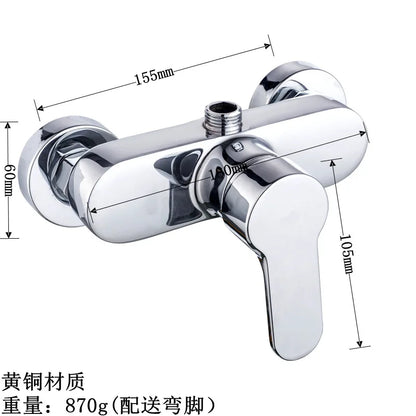 Brass Shower Faucet Mixer Valve Set with Shower Head and Hidden Switch for Bathroom Hot and Cold Water Tap  Bath