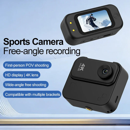 4K Thumb Camera Ultra-HD Action Camera Vlogging Image Stabilization First-Person View Cycling Chest-Mounted Camera