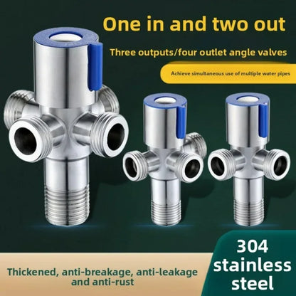Bathroom Connector for Toilet Basin Water Heater G1/2 Stainless Steel Angle Valve Thread Triangle Valve Hot and Cold Water Valve