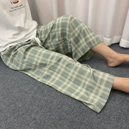 2025 Summer Sleeping Pants Women Thin Bottoms Spring Large Size Home Wear Pants Pajamas Flower Print Loose Cute Beach Trousers