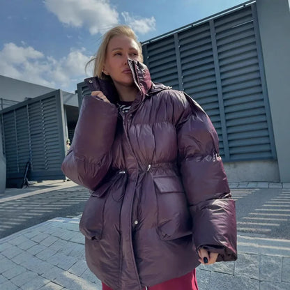 2025 Winter New Fashionable Casual Versatile Loose-Fit Hooded Cotton Jacket
