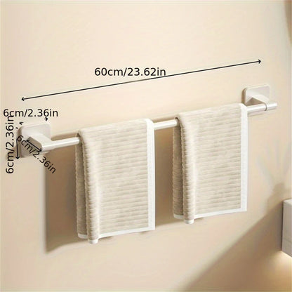 1 Piece Of Bathroom Facilities White Non-Perforated Wall-Mounted Bathroom Towel Bar Size 40-60cm Storage Rack Towel Rack