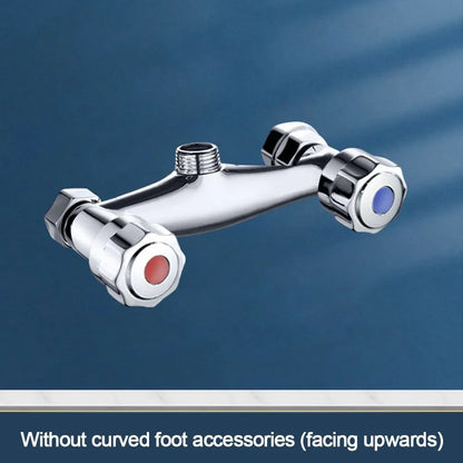 Durable Metal Out Water Inlet Valve Double Control Hot and Cold Double Shower Faucet Valve Wall Mounted Diverter Valve