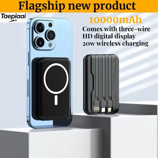 10000mAh power bank magnetic battery pack power bank with USB cable20W fast charging ultra-thin battery external magsafe charger