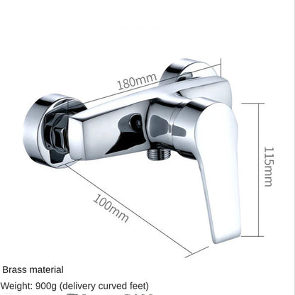 Brass Shower Faucet Mixer Valve Set with Shower Head and Hidden Switch for Bathroom Hot and Cold Water Tap  Bath