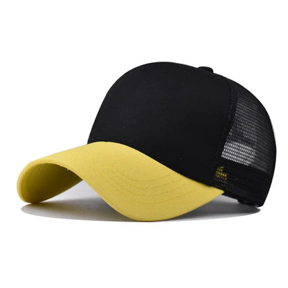 2024 Summer 14 Style Polyester Solid Casquette Baseball Cap Adjustable Outdoor Breathable Mesh Snapback Hats for Men and Women