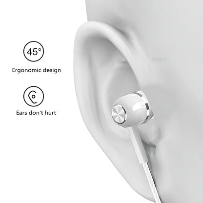3.5mm Wired Earphone In Ear Headset HIFI Heavy Bass Earbuds Monitor Sports Headset Stereo Music Gaming Headphone With Microphone