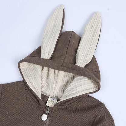 Baby Rompers Boys Girls Newborn 0 to 3 6 9 12 18 Months Boutique Cotton Long Sleeve Rabbit Ear Infant Onesie Spring Fall Clothes