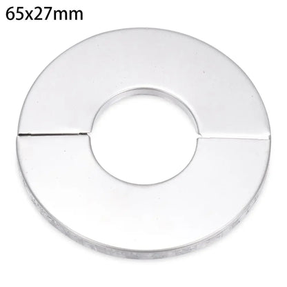 Black Shower Faucet Decorative Cover Chrome Finish Stainless Steel Wall Flange Water Pipe Wall Covers Bathroom Faucet Accessory